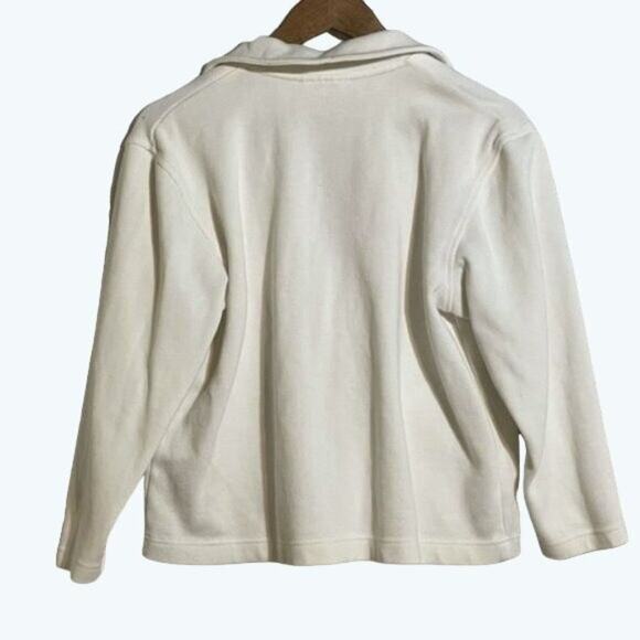 Talbots White Full Zip Jacket Size Petite Large - Picture 2 of 12